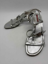 Prada Silver Size 38.5 Strappy Heels