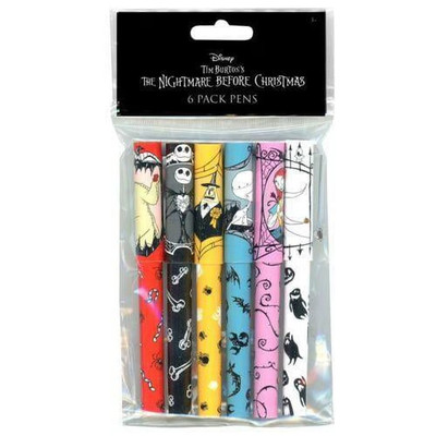 Disney Nightmare Before Christmas 6 Pens Jack Sally Oogie Boogie New