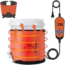 Honey Bucket Heater 5 Gallon with Bottom Heating Pad, Honey Blanket with Tempera