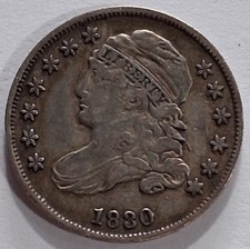 Pleasing 1830 US Capped Bust Dime 10c All Original Coin Estimated Survival:1,000
