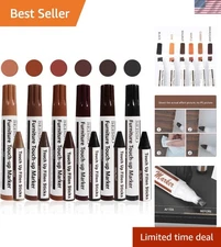 Easy to Use Touch-Up Marker Set for Flawless Wooden Furniture Repair - 12 Pieces