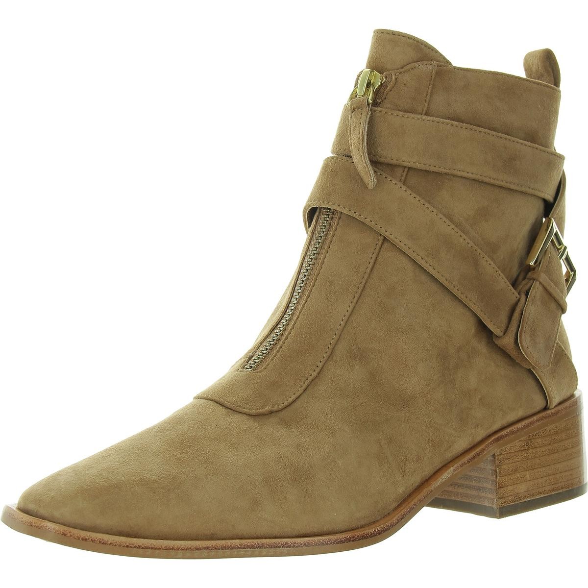 Женские ботильоны из искусственной замши Paolo коричневого цвета с пряжкой, размер 8.5 средний (B,M), BHFO 9667