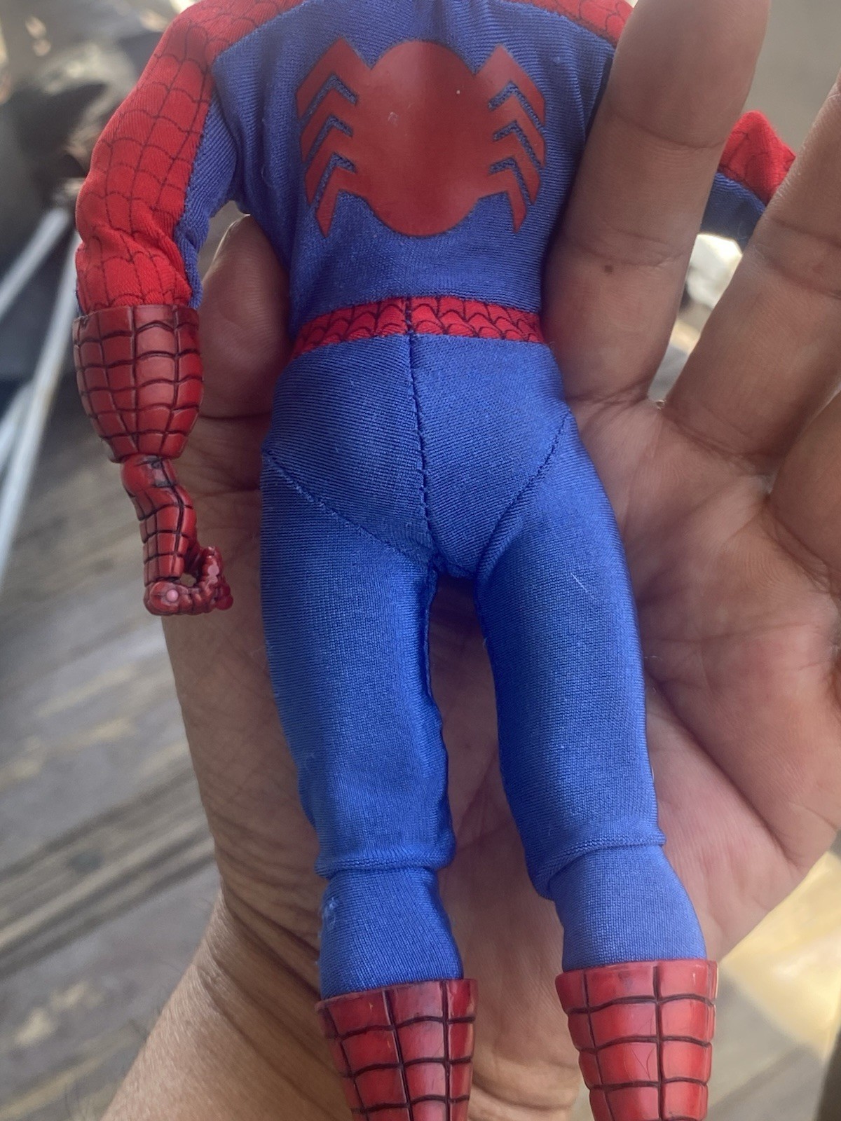VINTAGE MARVEL AMAZING 9'' SPIDERMAN FIGURE CLOTH CLOTHING PERFECT