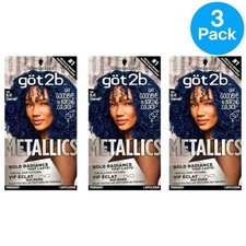 Got2b Metallics Hair Color M66 Blue Charcoal 3 Pack   New