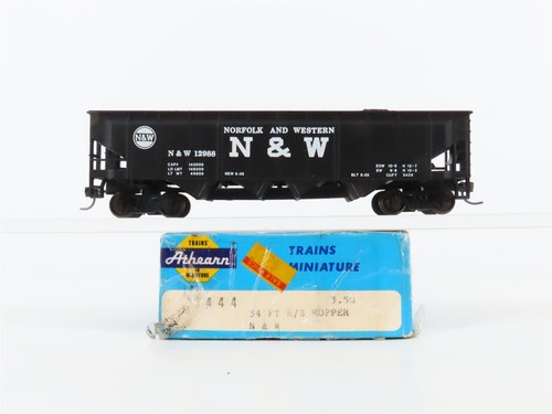 Tolva abierta escala HO Athearn 4444 N&W Norfolk & Western 34' 3 bahías #12988 con carga | Condition: Used