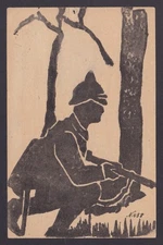 Postcard, WWI, Illustrated fieldpost card, Unused