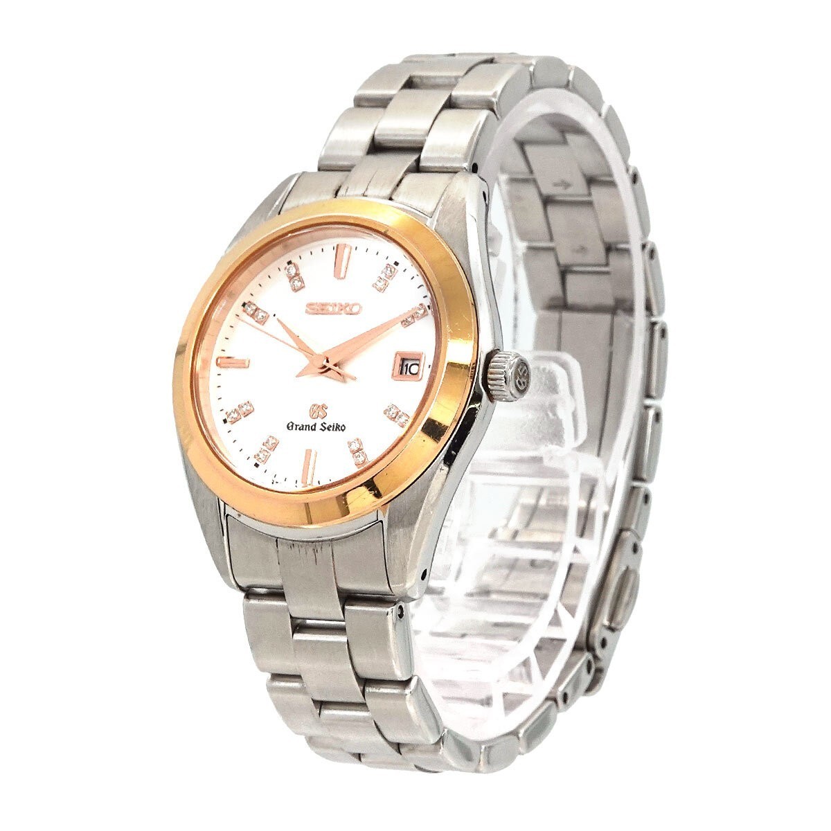 SEIKO 0AB0 Grand 16P Working Date Two-tone Diamond STGF074 Seiko Women's 4J52 - vintagewatches.pk