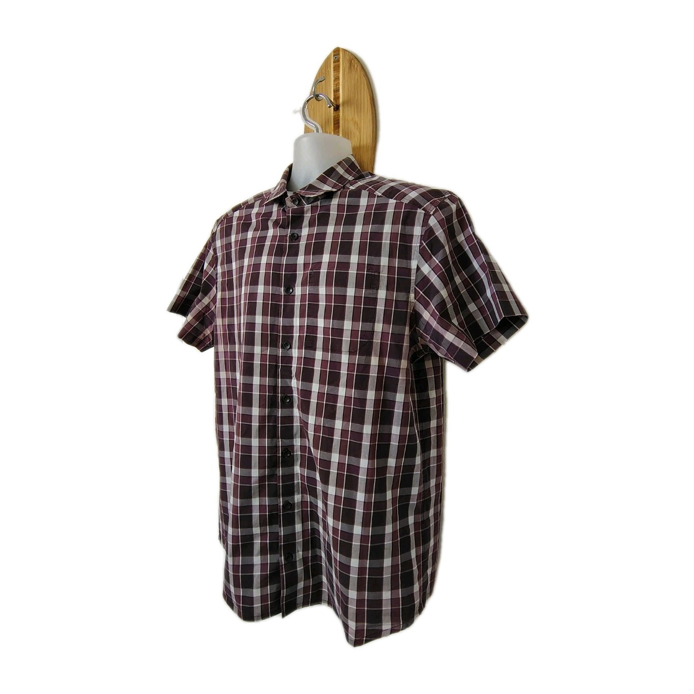 Arcteryx Camicia Uomo XL Marrone Plaid Escursionismo Outdoor Manica Corta Brohm Arc'teryx