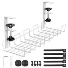 Chiluxendo Raccogli Cavi Scrivania, Portacavi Sotto Scrivania, Vassoio per la Ge
