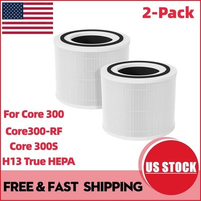 2-Pack HEPA Activated Carbon Filter for Core 300/300S Air Purifier US