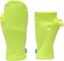 Women s Fingerless Mittens - Lightweight Convertible Running Mitten - Hi Vis,...