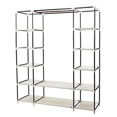 69'' Beige Portable Closet Wardrobe w/ Non-Woven Fabric, Storage Organizer