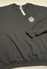 New Victoria  s Secret Pink Sweatshirt XL Black Varsity Ivy Logo Top NWT