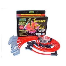 Taylor Spark Plug Wire Set 84258 Thundervolt 8.2mm Red 45deg Hei For 85-97 Sbf Taylor Spark Plug Wire Set 84258 Thundervolt 8.2mm Red 45deg Hei For 85-97 Sbf