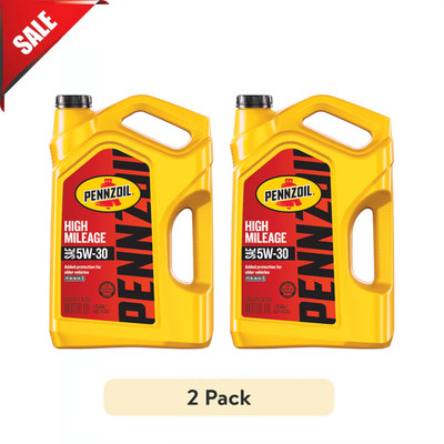 (2 pack) Pennzoil 5 Quart 5W-30 High Mileage Motor Oil - FREESHIPPING