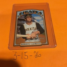 2021 Topps Heritage Roberto Clemente Black Border Die Cut  Card #72DC-15