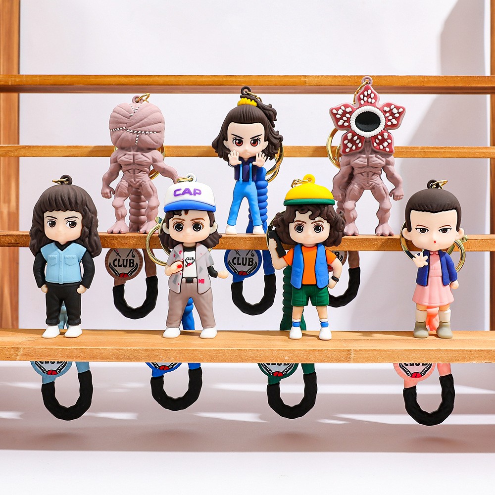 Stranger Things Characters Silicone Keychain Pend… - image 2