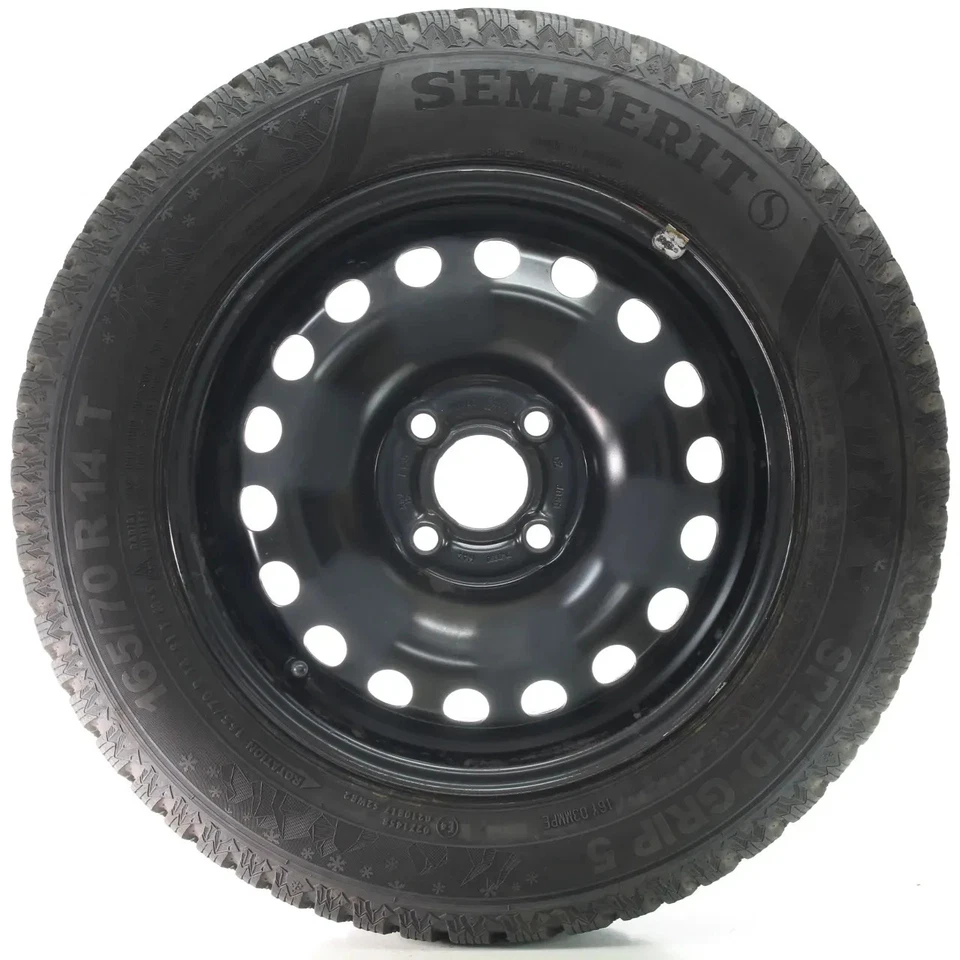 VW UP! 121 Winterräder Stahl Dunlop Semperit 165/70R14 81T DOT21 1S0601027G/J - Bild 3 von 4