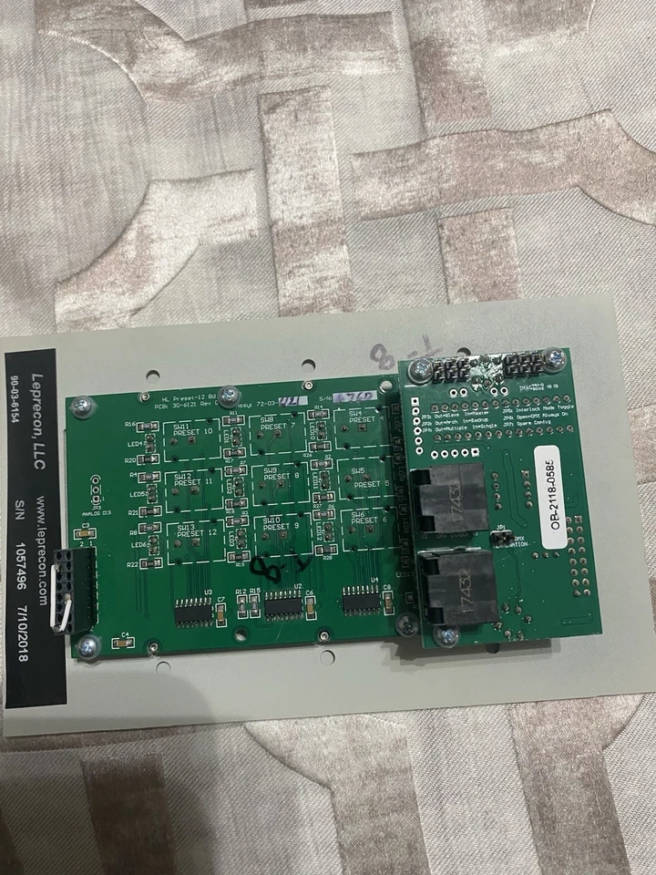 Leprecon 90-03-6154 Apc 12 Button With Off Dmx In/out Wall Plate Part 2018) - Image 2 of 4