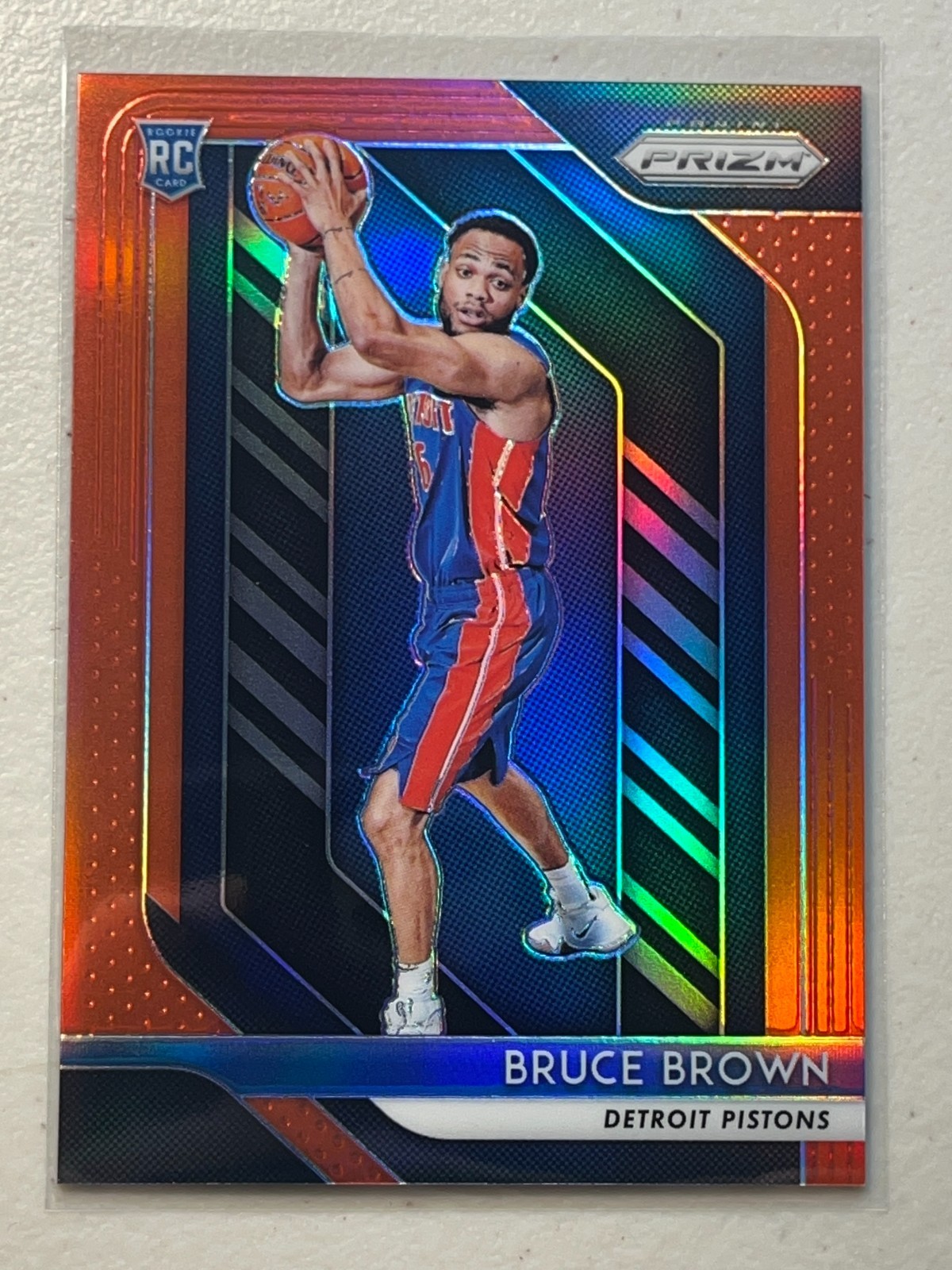 Bruce Brown 2018-19 Panini Prizm /299 Red Prizms Rookie RC #132 Pistons Nuggets
