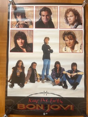 BON JOVI / Keep The Faith 1992 Japan Original Promo Poster B2