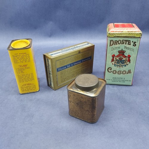 Vintage Empty Tin Lot Droste's Cocoa Colman's Mustard Garfiels's Seidlitz Powder - Picture 11 of 12