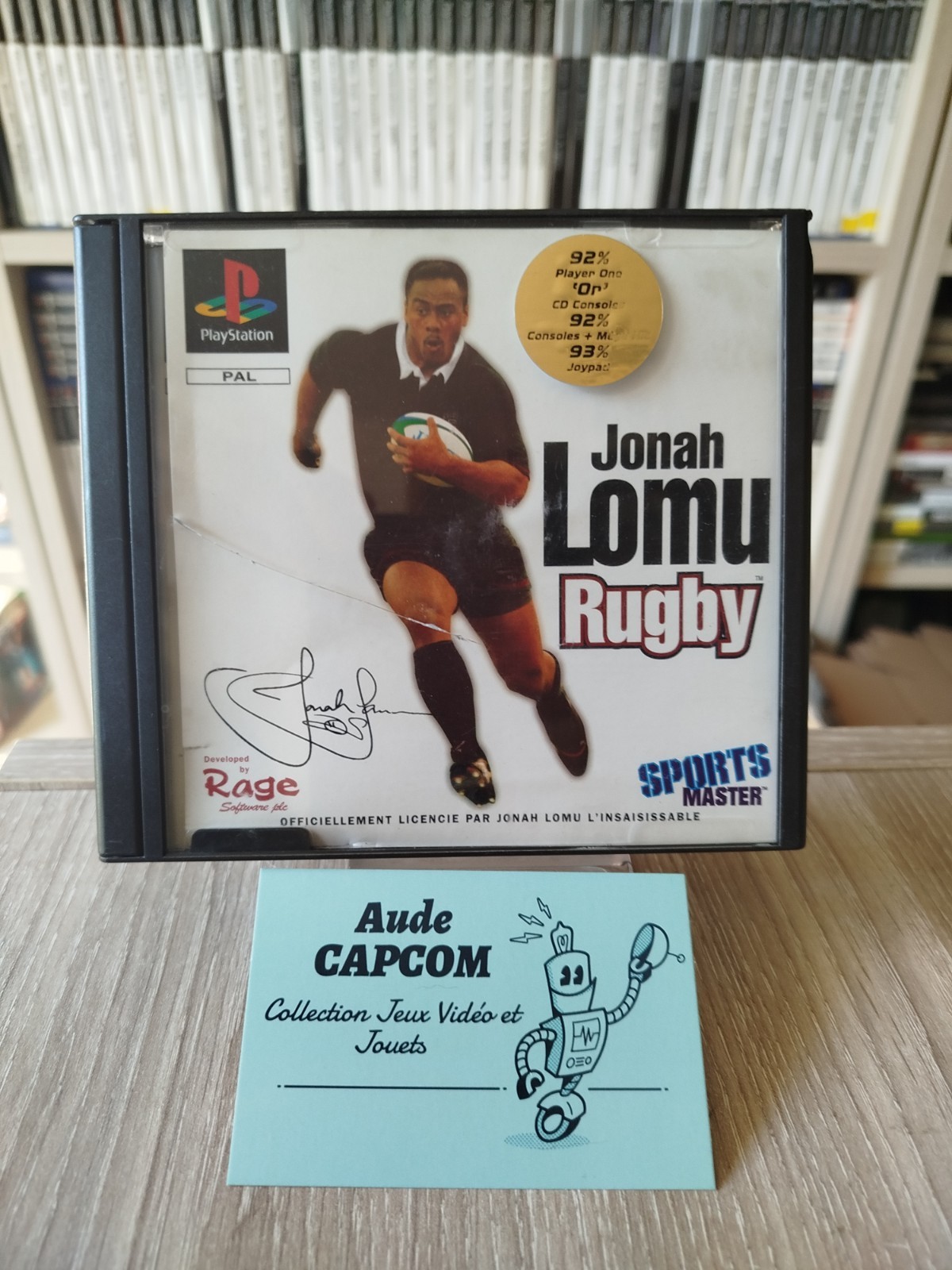 Sony PlayStation 1 PS1 Jeu Jonah Lomu Rugby Complet PAL FR Black Label Lire Desc