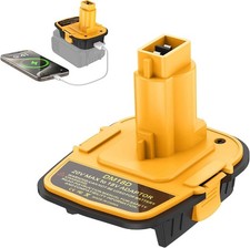 USB Battery Convert Adapter Compatible with Dewalt 20V or Milwaukee 18V