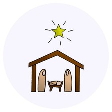 24 x 'Christmas Nativity Scene' Stickers SK00018683 