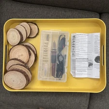 WALNUT HOLLOW Versa Tool WOOD BURNER Wire Tip Wood Burning Tool & Wood Slices 