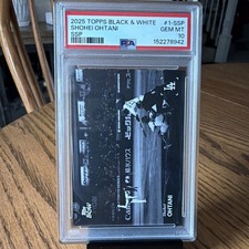 2025 TOPPS BLACK & WHITE SHOHEI OHTANI      1-SSP TOKYO SERIES PSA 10 