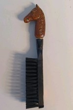 Vintage Horse Head Shoe Brush Missing Ring Equestrian Country Cowgirl