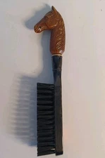 Vintage Horse Head Shoe Brush Missing Ring Equestrian Country Cowgirl