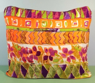 Batik Bohemian Pillow Sofa Couch Accent 15 by 17 inch Cushion Colorful Display