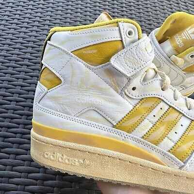 Adidas Forum 84 High Worn Yellow Men's Athletic Shoes GZ6468 Adidas Forum 84 High Worn Yellow Men's Athletic Shoes GZ6468