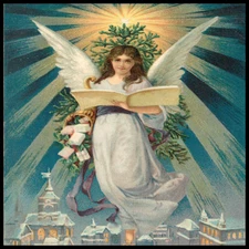 30 Custom Christmas Time Angel Personalized Address Labels