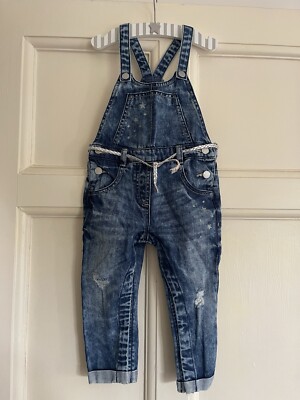 Next Baby Girls Dungarees Jeans 18-24m UK