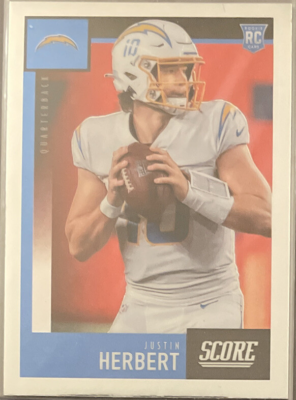 2020 Panini Chronicles Justin Herbert RC Score Update Chrome Rookie Chargers!