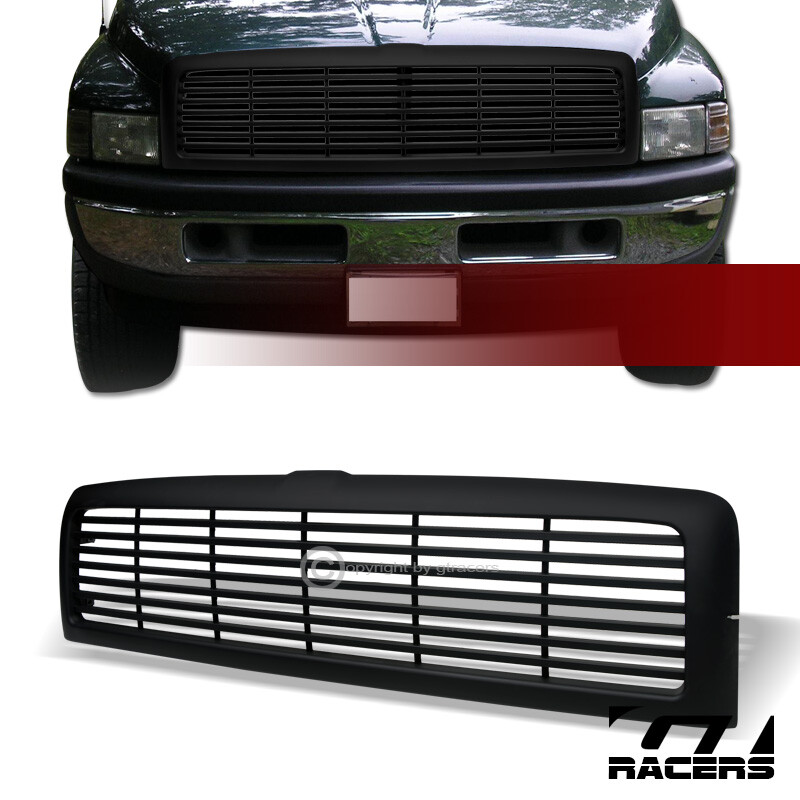For 1994-2001 2002 Dodge Ram Matte Blk Horizontal Front Hood Bumper Grille Guard