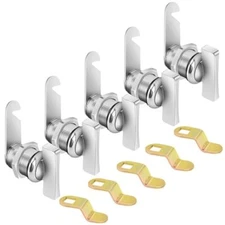5 Pack 7/8 Inch Thumb Operated Offset Cam Locks Keyless Twist Cabinet Lock Latch
