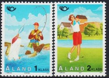 Aland 1995 Golf Pesca Golf Sport Giochi Turismo 2V Set Mnh