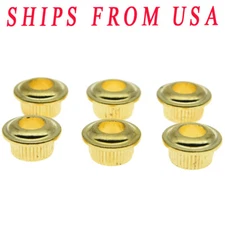 6pcs Gold Quality Metal Guitar Tuning Key Conversion Bushings Adapter Ferrules