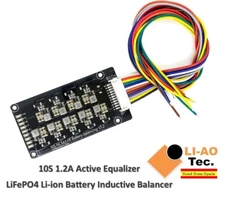 10S 1.2A Li-ion Lifepo4 Lithium Battery Active Equalizer Balancer Inductive BMS