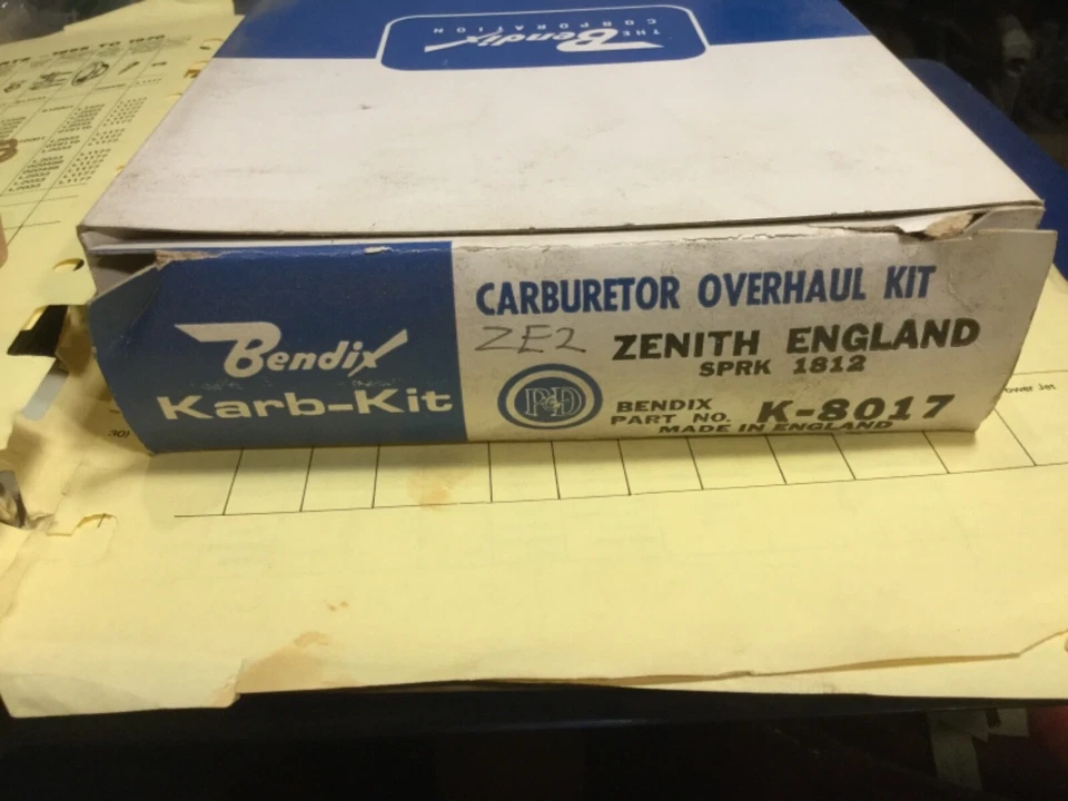NOS Carburetor Kit ZE2. Zenith 34WIA & 34WIA-2. 1956-58 Ford Consul   -3/25- Foto 2 de 2