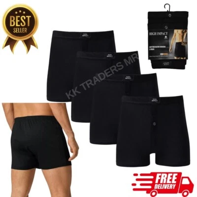 KK TRADERS 12 PACK 3 AND 6 BLACK MENS BOXER SHORTS TRUNKS COMFORT FIT BOXERS MENS UNDERWEAR