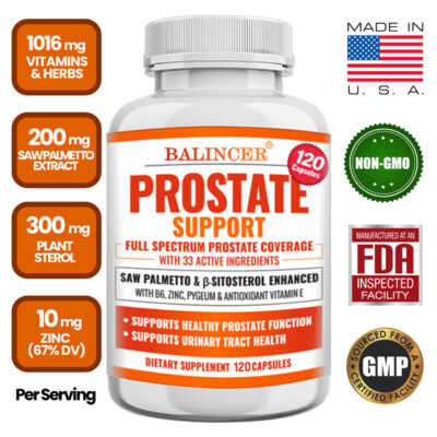 Prostate Support Supports Urinary Tract Health Prostate Health 30-120 Pills