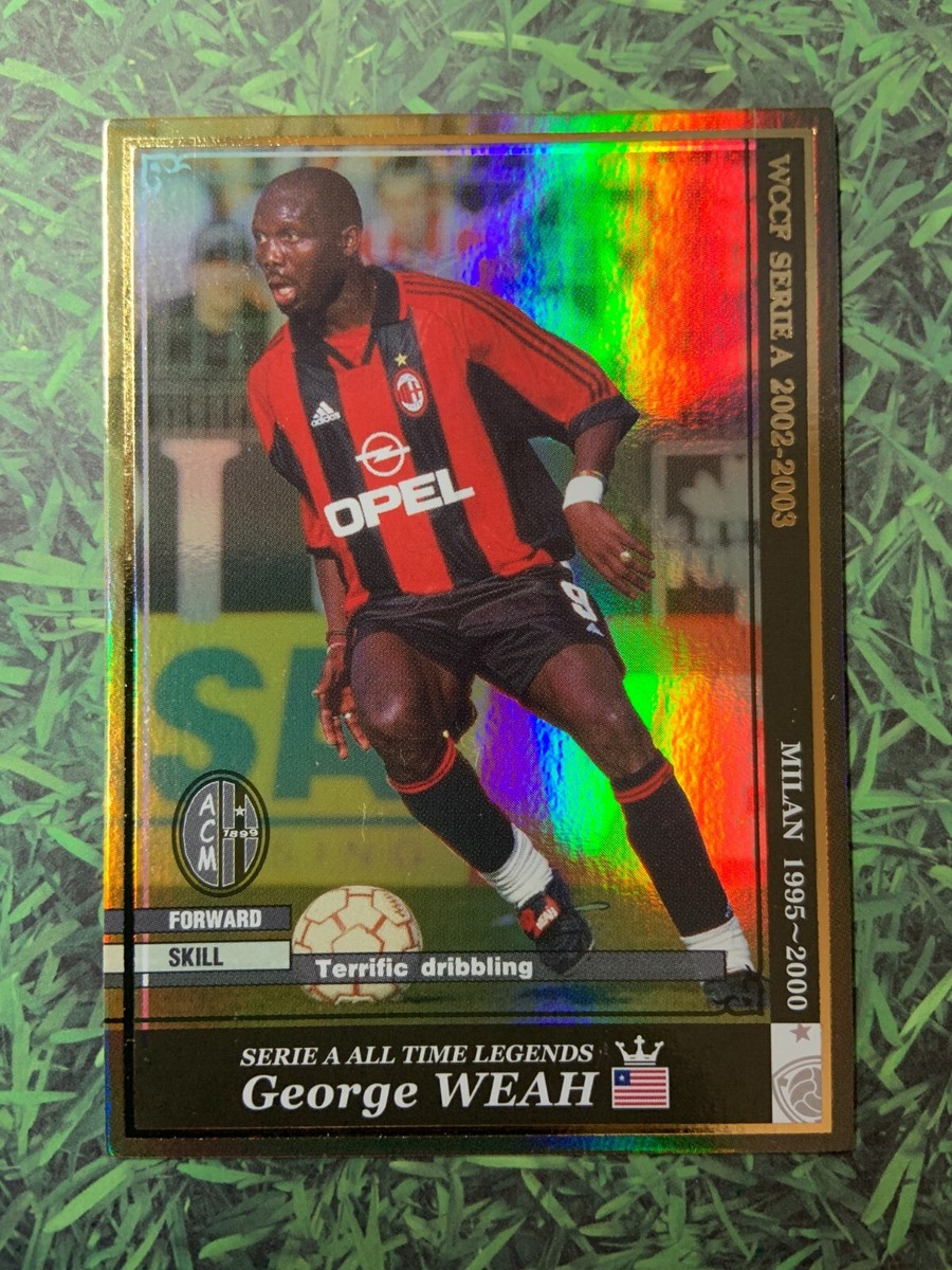 Panini WCCF 2002-03 George Weah AC Milan Refractor Soccer card All