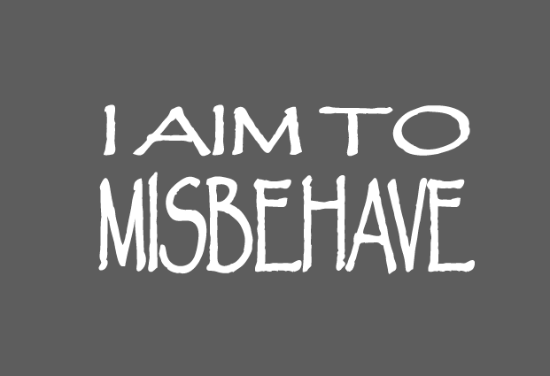Adesivo per Auto - JDM - Die Cut - I Aim To Misbehave Quote Firefly Decal Auto Sticker - Rosso - 152 mm x 101 mm