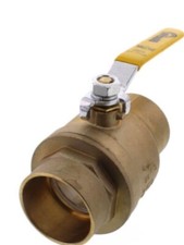 2" Sweat CxC Brass Ball Valve Full Port, Shut-Off Valves, 600psi WOG
