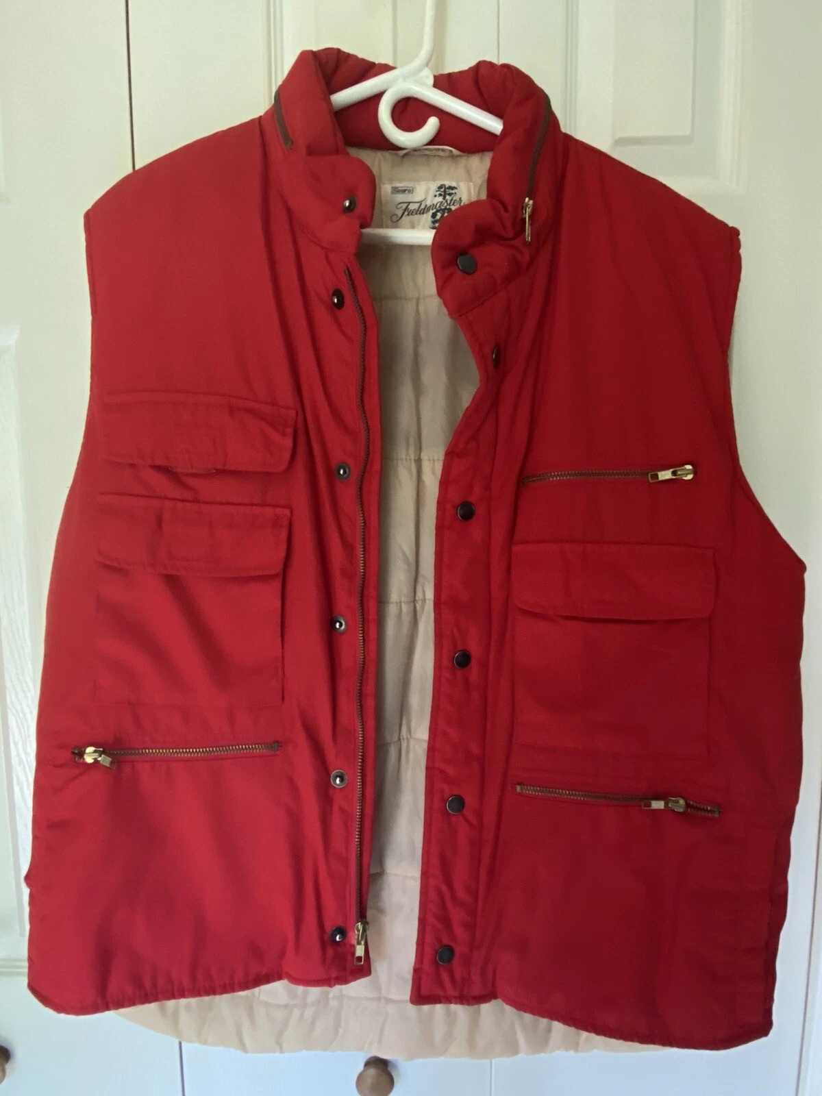 Vintage Fieldmaster Vest Mens Large Red Puffer Vest/Jacket Outdoors 90s 80s
